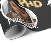 PhD Grad Foto Abschluss Geschenkpapier (Rolleneckpunkt)