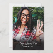 PhD Grad Foto Collage Graduation Party Einladung (Rückseite)