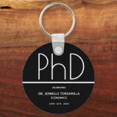 PhD-Grad Graduation Party Black Gevor Schlüsselanh Schlüsselanhänger (Vorderseite)