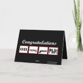 PhD Grad - INDIVIDUELLE NAME Glückwunsch - Karte (Rückseite)