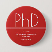 PhD-Grad Keepake-Abschluss Button (Vorderseite)