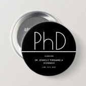 PhD-Grad Keepake-Abschluss Button (Vorne & Hinten)