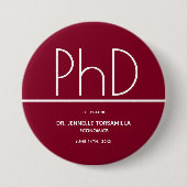 PhD-Grad Keepake-Abschluss Button (Vorderseite)