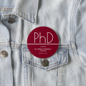 PhD-Grad Keepake-Abschluss Button (Beispiel)