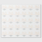 PhD-Grad-Party für Weißcreme-Grau Geschenkpapier (Flach)