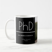 PhD-Grad Schwarz-weiß Abschluss Foto Keepake Kaffeetasse (Links)