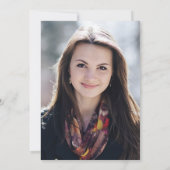 PhD Grad Terracotta Garland Foto Abschluss Einladung (Rückseite)