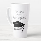 PHD Graduate Celebration Errungenschaft Akademisch Milchtasse (Linke Ecke)