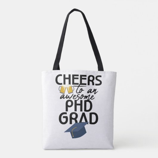 PhD Graduation Beer Lover Doctorate Degree Grad Tasche (Rückseite)