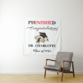 Phd Graduation Party Wandteppich (Beispiel)