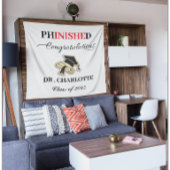 Phd Graduation Party Wandteppich