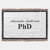 PhD Graduation Personalized Name Decke (Vorderseite)