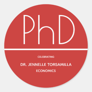 PhD-Graduationspartei Runder Aufkleber