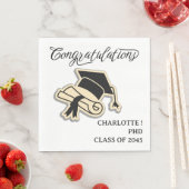 PHD Graduierungspartei Serviette (Beispiel)