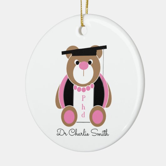 Phd Gratulationen bezeugen Keramik Ornament (Links)