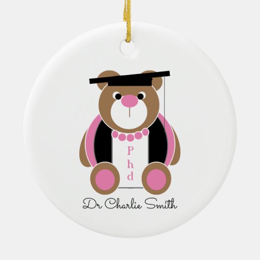 Phd Gratulationen bezeugen Keramik Ornament (Hinten)