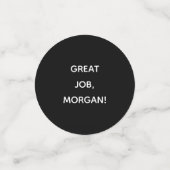 PhD Great Job Name Black Abschluss Confetti Konfetti (Klein Vorderseite)