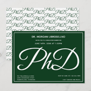PhD grüne Graduierungspartei Einladung