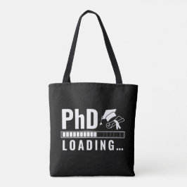 Phd Laden Bar Graduate Student White Fun Script Tasche
