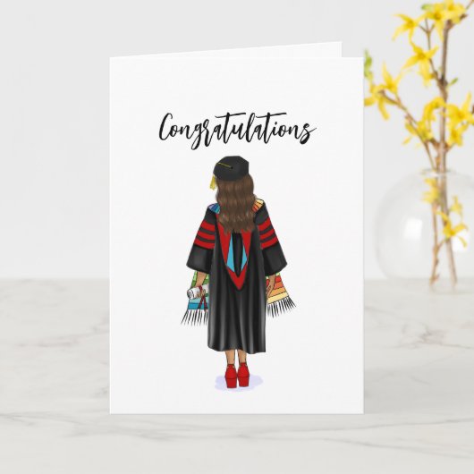 PhD Latina Gratulation Abschluss Karte (Gelbe Blume)