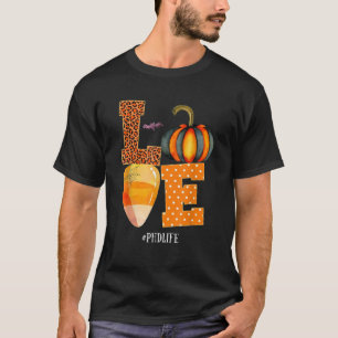 PhD Life Liebe Nurse Life Halloween Kostüm Leopard T-Shirt