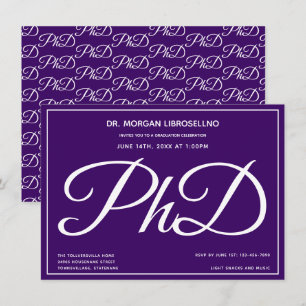 PhD-Lila Graduationspartei Einladung