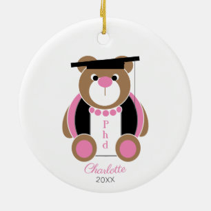 Phd niedlich Teddy Bären Doktorand Abschluss Keramik Ornament