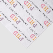 PHD- oder Doktortitel-Abschlussgeschenkverpackung Seidenpapier (Ausschnitt)