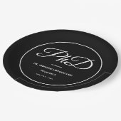 PhD-Papiertafel für die schwarze Schulungspapier Pappteller (Schrägansicht)