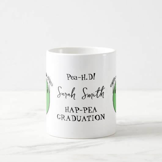 PHD Pea-HD Funny Pea Abschluss Geschenk für grad Kaffeetasse (Mittel)