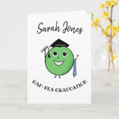 PHD Pea-HD Funny Pea Abschluss Geschenk für grad Karte (Gelbe Blume)
