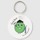 PHD Pea-HD Funny Pea Abschluss Geschenk für grad Schlüsselanhänger (Vorderseite)