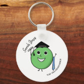 PHD Pea-HD Funny Pea Abschluss Geschenk für grad Schlüsselanhänger (Rückseite)