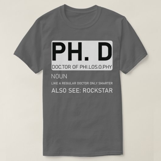 PhD Philosophie T-Shirt (Design vorne)