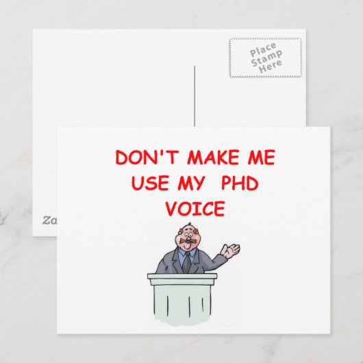 phd postkarte (Vorne/Hinten)