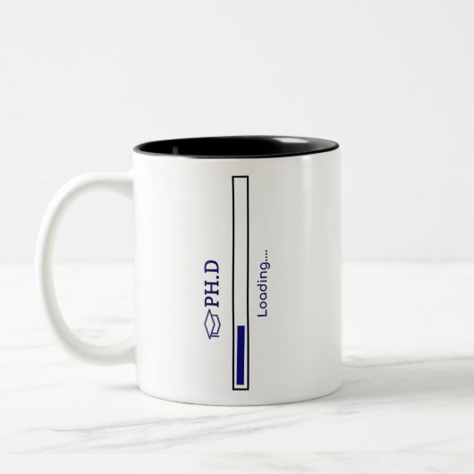 PHD Student PhD Lade Funny Design Zweifarbige Tasse (Links)