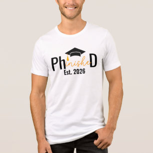 PHD Student Phinished Funny Graduation Party Tri-Blend Shirt