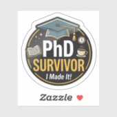 Phd Survivor Sticker (Blatt)