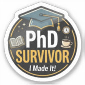 Phd Survivor Sticker (Vorderseite)