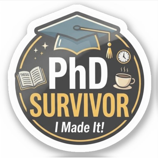 Phd Survivor Sticker (Vorderseite)