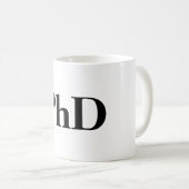 PhD-Tasse Kaffeetasse (VorderseiteRechts)