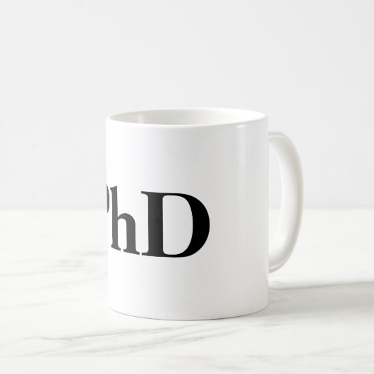 PhD-Tasse Kaffeetasse (VorderseiteRechts)