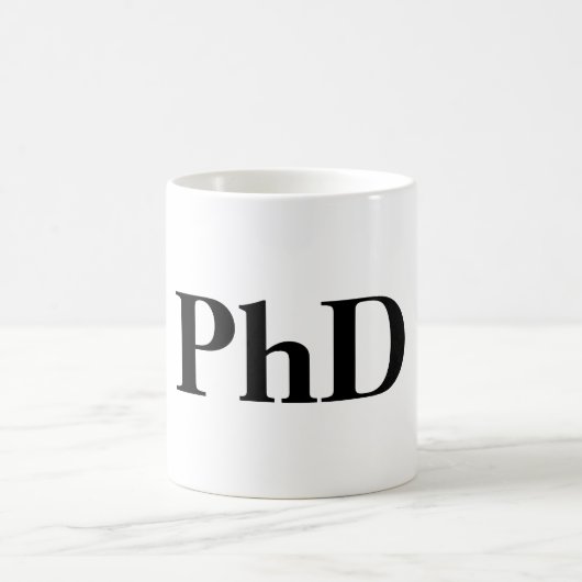 PhD-Tasse Kaffeetasse (Mittel)