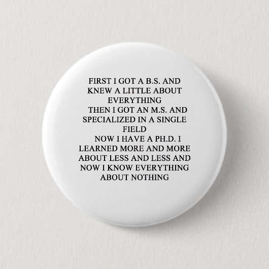 Phd-Witz Button (Vorderseite)