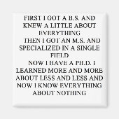 PHD-Witz Magnet (Vorne)