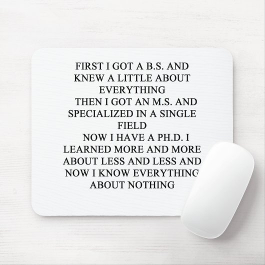 Phd-Witz Mousepad (Mit Mouse)