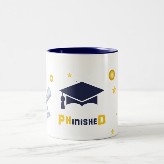 Phd_. zerteilt zweifarbige tasse (Mittel)