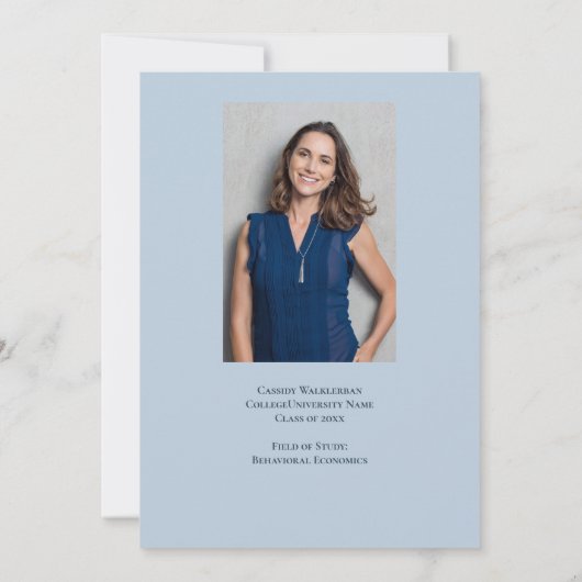 PhD Zwei-Foto-Abschluss Einladung (Rückseite)