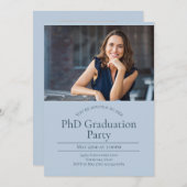 PhD Zwei-Foto-Abschluss Einladung (Vorne/Hinten)