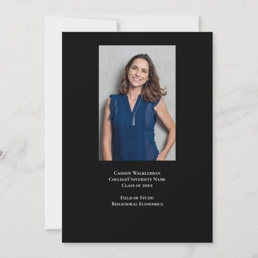 PhD Zwei-Foto-Abschluss Einladung (Rückseite)